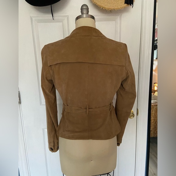 BOSS Hugo Boss Tan suede Jacket Size 38 - Picture 4 of 13